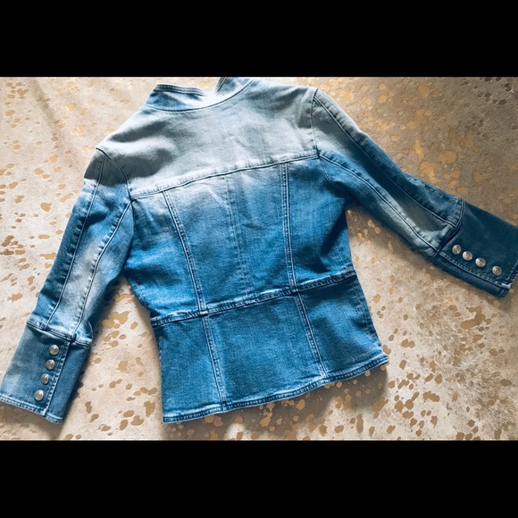 Balmain Denim Military Double Breasted Jacket Sz36 - Picture 7 of 8